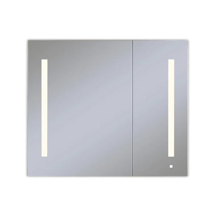 Robern AiO Recessed Frameless Medicine Cabinet with 3 Adjustable Shelves and LED Lighting