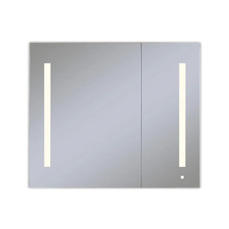 Robern AiO Recessed Frameless Medicine Cabinet with 3 Adjustable Shelves and LED Lighting