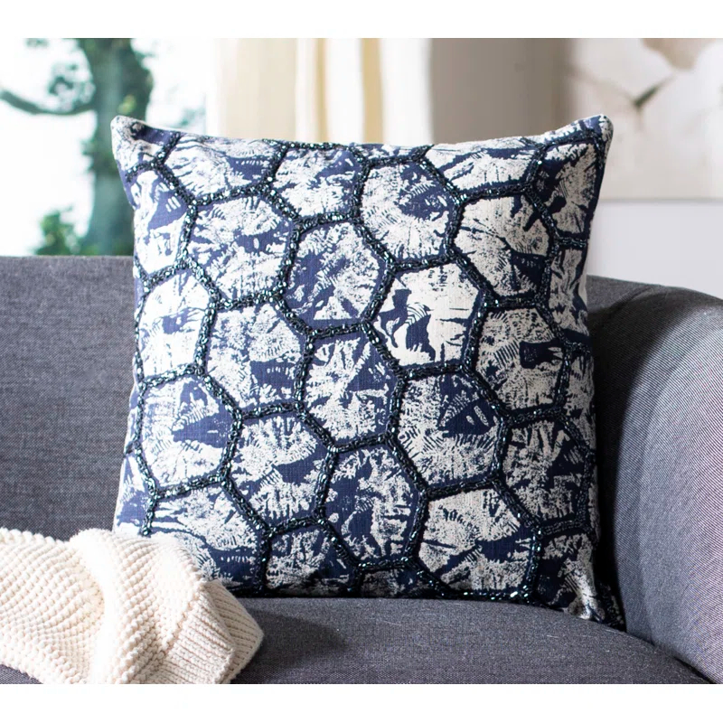 Safavieh Delra Embroidered Cotton Throw Pillow