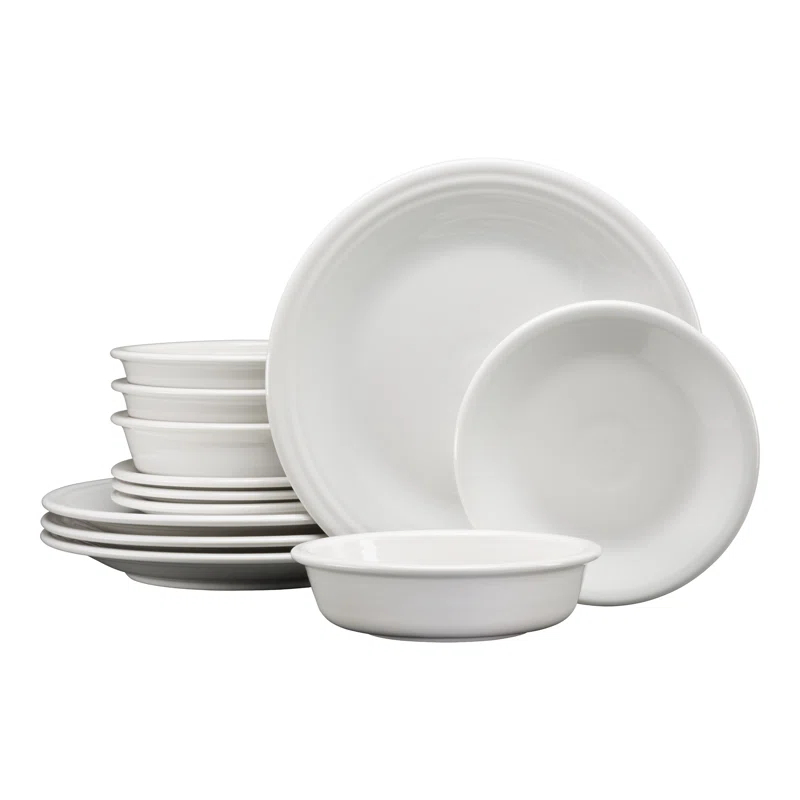 Fiesta Fiesta Classic Rim 12-Piece Dinnerware Set, Service for 4 (Set of 4)