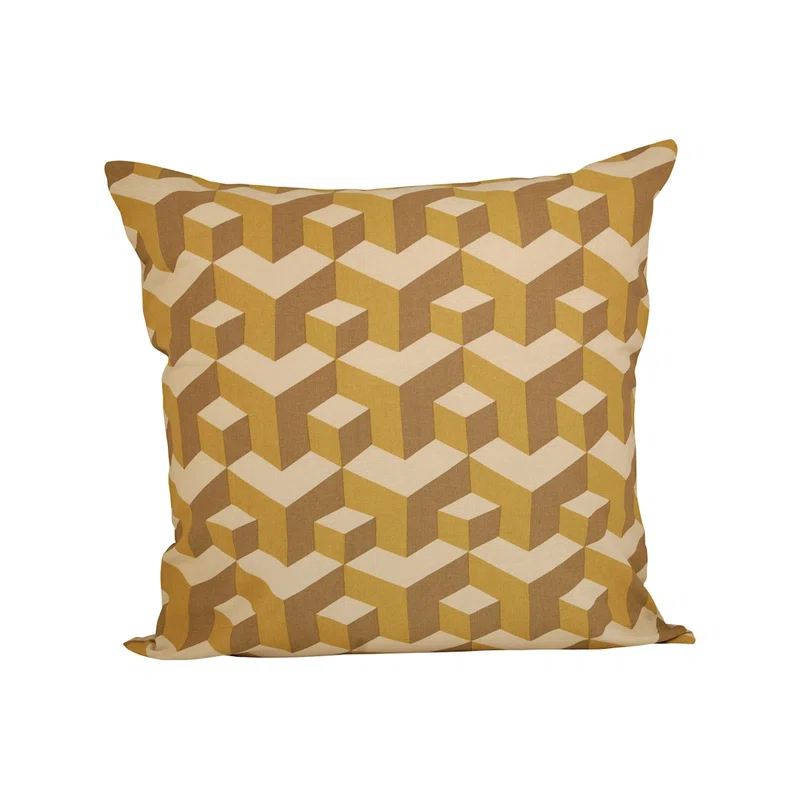 The Pomeroy Collection, Ltd Escher Geometric Feather Reversible Throw Pillow