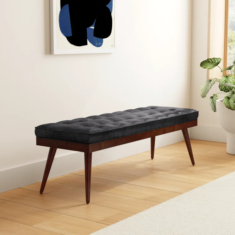 Athan Full-Grain Italian Genuine Leather Bench