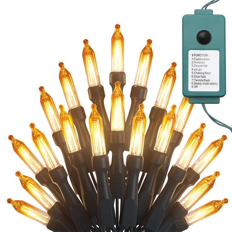 Bring Home Furniture 516" Halloween & Christmas Decorative 100-Bulb LED String Lights, Outdoor Waterproof, Reusable