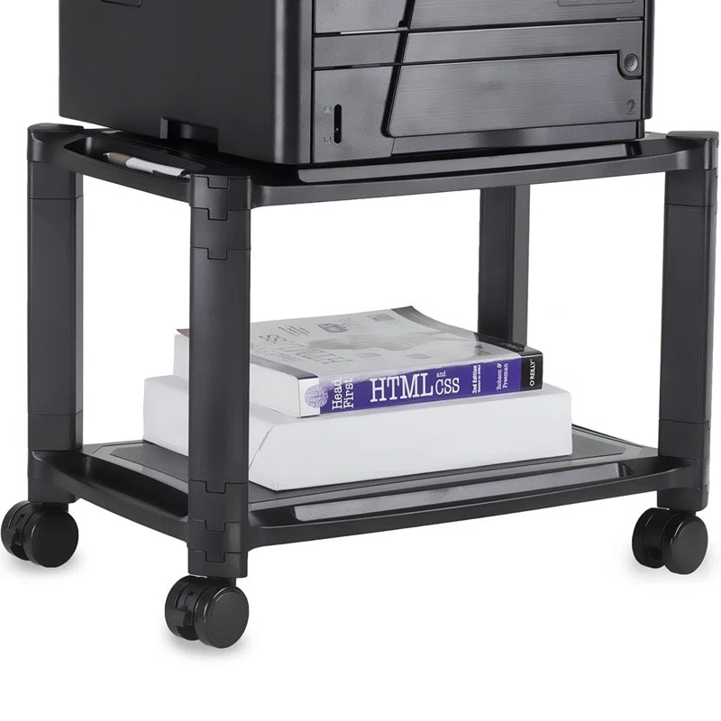 Mount-It! Height Adjustable Under Desk Printer Stand with Wheels, Rolling Printer Cart