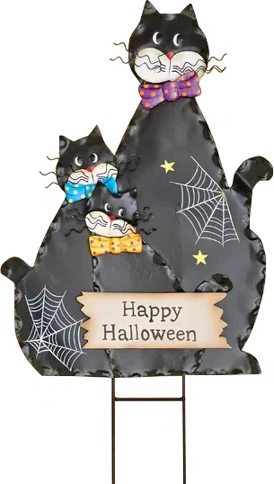 Worth Imports 30" Halloween Metal Cat Figure Garden Stake