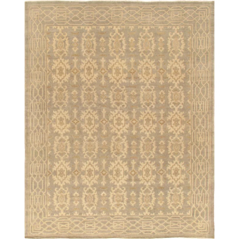Pasargad Azerbaijan Hand Knotted Wool Washable Floral Indoor Rug