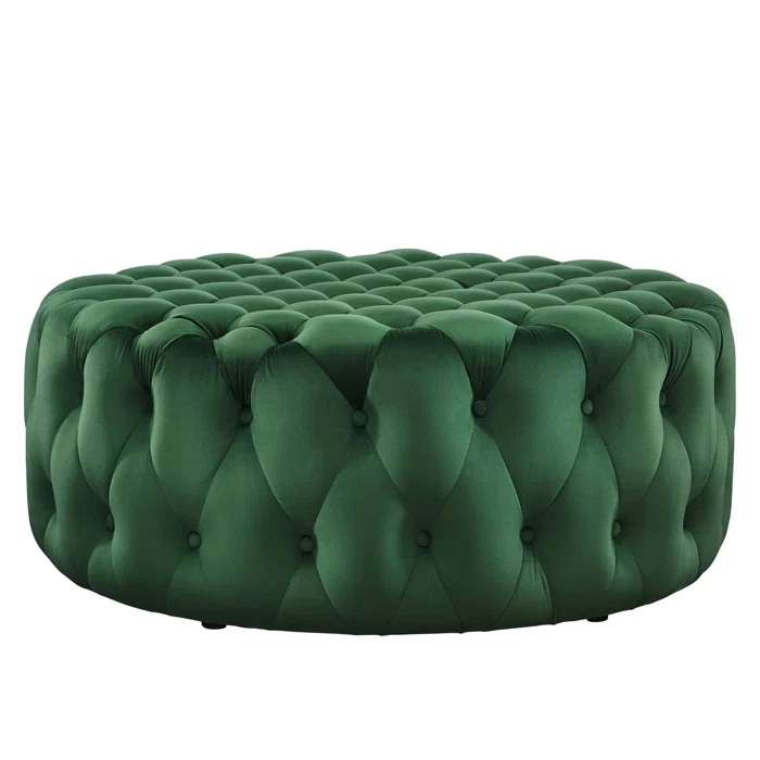 Modway Modway Amour Tufted Button Large Round Performance Velvet Ottoman