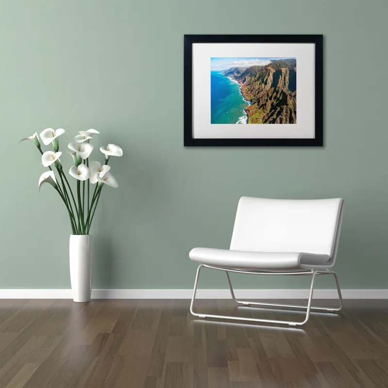 Trademark Fine Art "Napali Coast" by Pierre Leclerc Framed Photographic Print