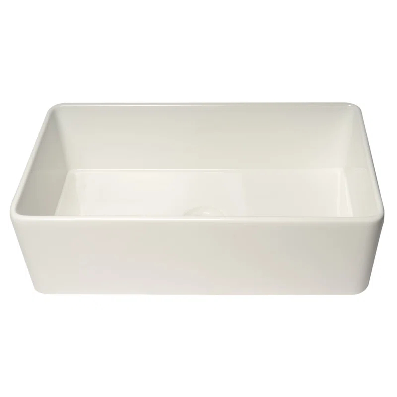 Alfi Brand 33'' L Farmhouse / Apron Single Bowl Fireclay Kitchen Sink ABF3318S-W
