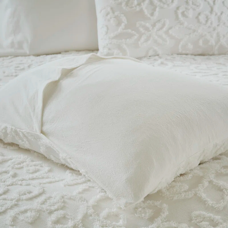 Kelly Clarkson Home Emberly Tufted Cotton Chenille Duvet Cover Set