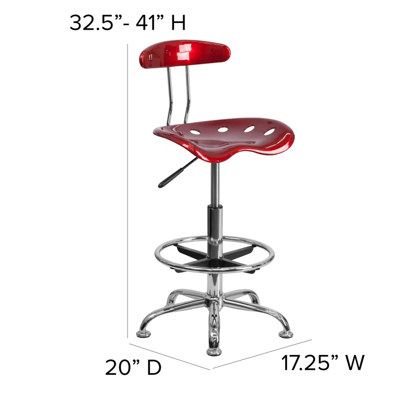 Flash Furniture Monroe Adjustable Height Swivel Bar Stool