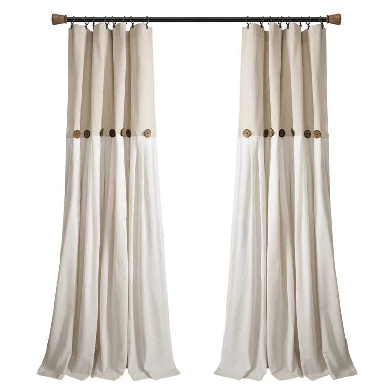 Lush Decor Beckham Semi Sheer Curtain Single Panel
