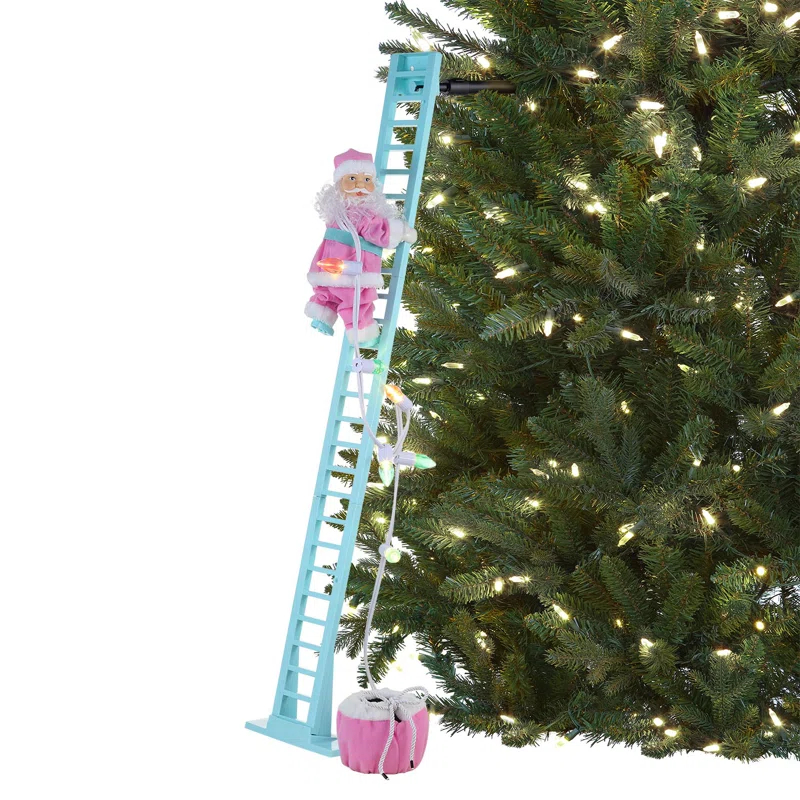 Mr. Christmas Magic of Christmas 43" Animated Pastel Super Climbing Santa