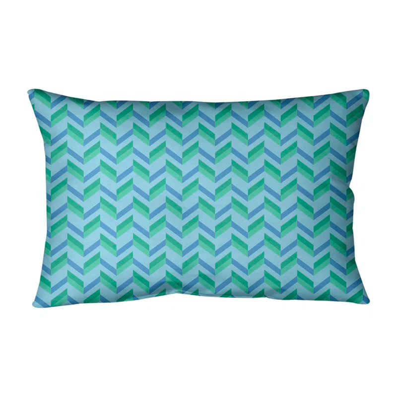 ArtVerse Katelyn Elizabeth Chevron Indoor/Outdoor Reversible Throw Pillow