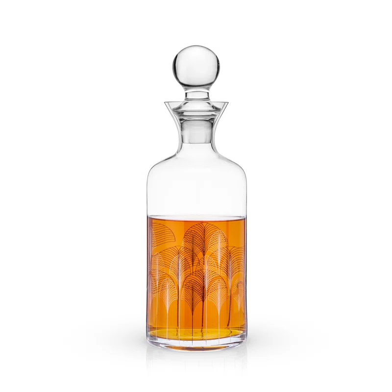 Viski Art Deco Crystal Decanter