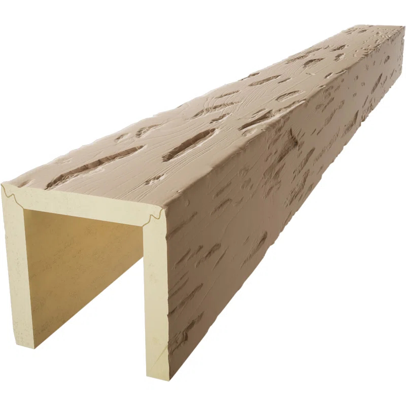 Ekena Millwork Pecky Cypress Endurathane Faux Wood 3-Sided Ceiling Beam (U-beam) | Wayfair