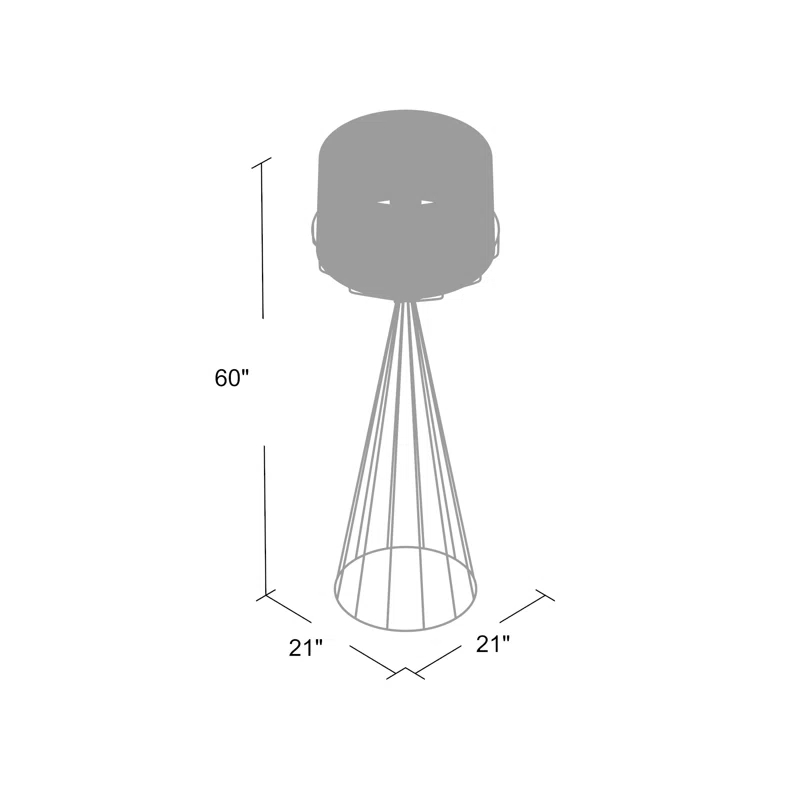 Portal 60'' Matte Black Novelty Floor Lamp