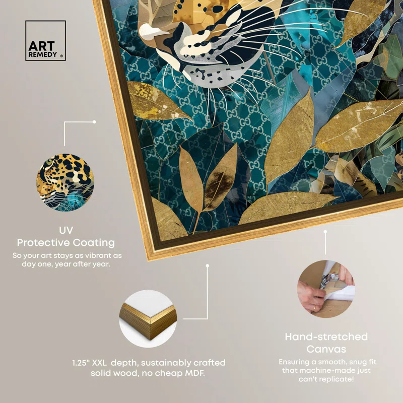 Art Remedy Enter Cheetah Canvas Miami Inspired Art Prints by Art Remedy