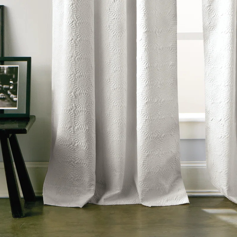 DKNY Chrysanthemum Solid Color Grommet Curtain Panel Pair (Set of 2)