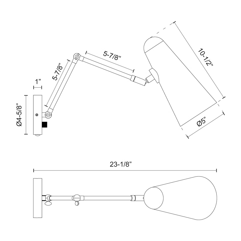 Alora Mood Gabriel Dimmable Bath Sconce