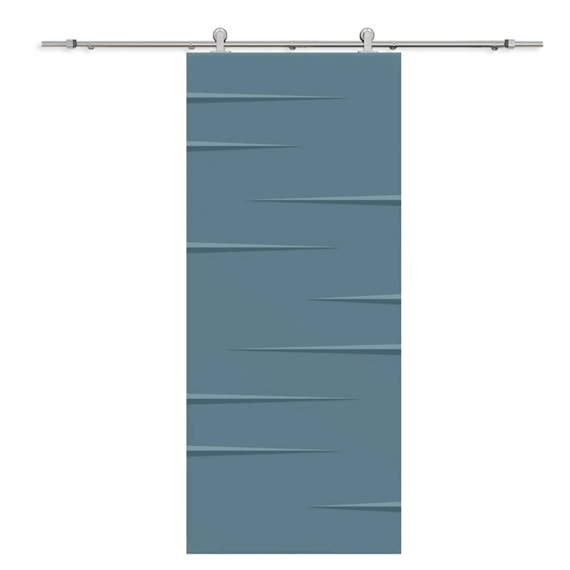 Calhome Paneled Manufactured Wood Painted Barn Door