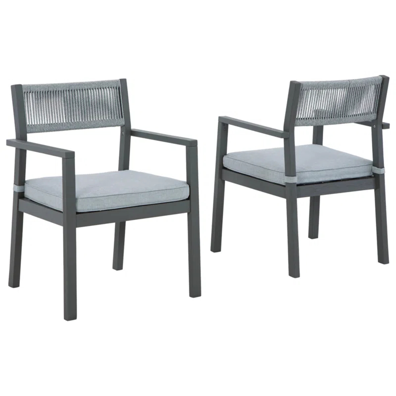 Colb Outdoor Dining Armchair with Cushion (Set of 2)