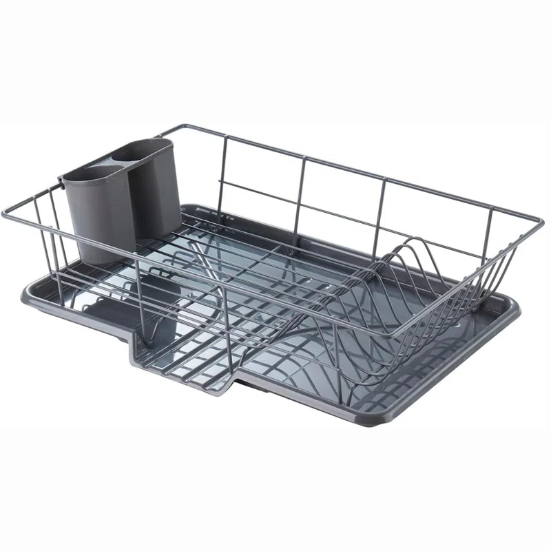 Red Barrel Studio® Steel 3-Piece Large Dish Drainer by Sweet Home Collection