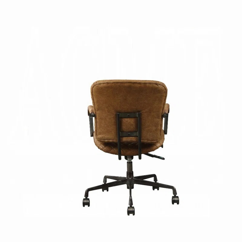 F&L Homes Studio Josi Genuine Leather Office Chair