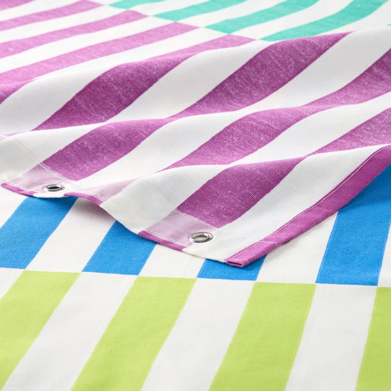 Town & Country Living Town & Country Play Adeline Offset Stripe Fabric Shower Curtain 70"X72"