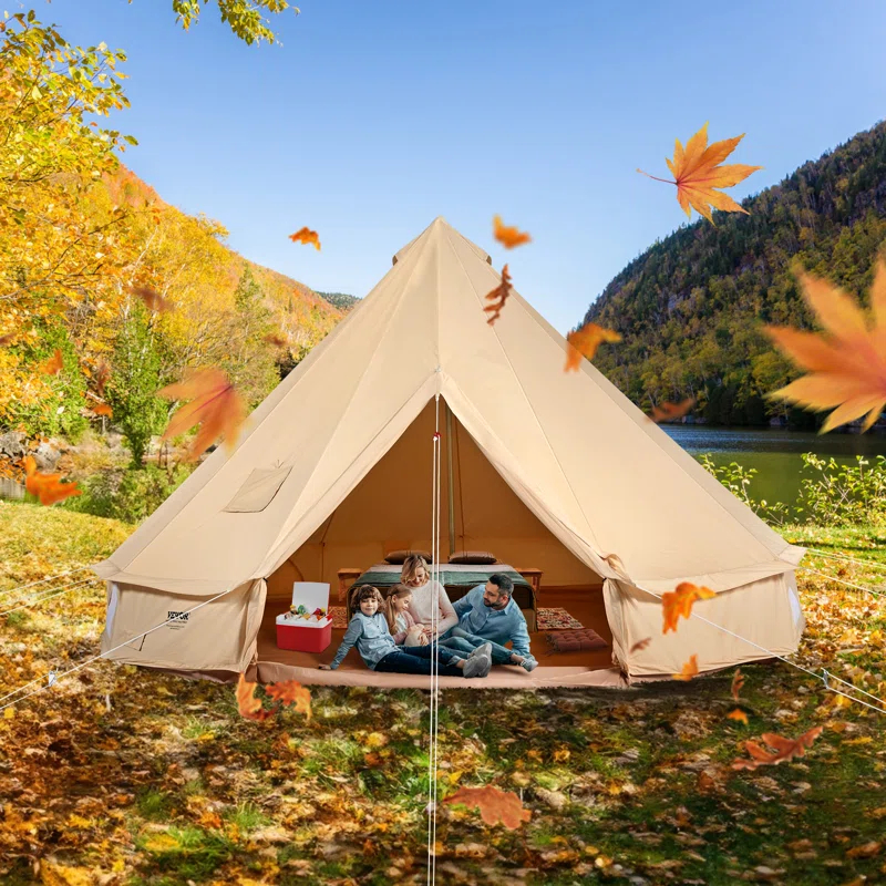 VEVOR VEVOR Canvas Bell Tent 4-Season Camping Yurt Tent with Stove Jack