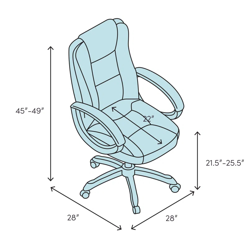 Belladonna Big & Tall LeatherSoft Ergonomic Office Chair with Headrest and Loop Arms by Flash Furniture