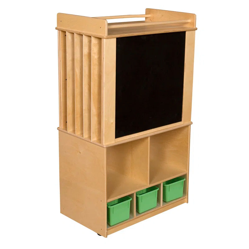 Wood Designs Store-It-All Portable 13 Compartment Teaching Cart with Casters