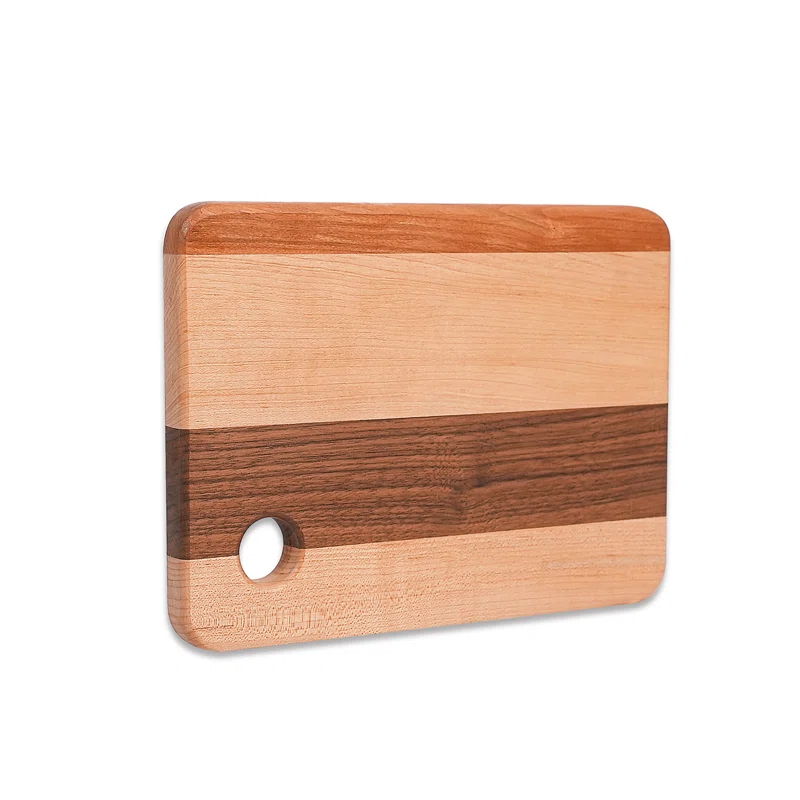 CONSDAN CONSDAN Mixed Hardwood Cutting Board, Food-Safe Kitchen Chopping Board for Meat, Vegetables, Fruits
