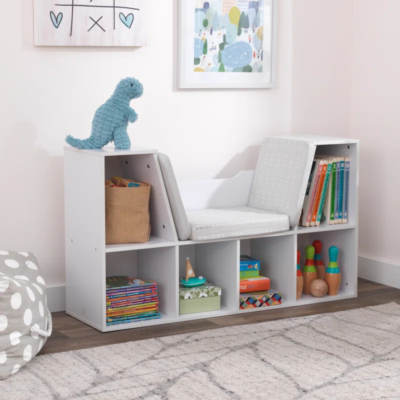 KidKraft Bookcase with Reading Nook, 6 Shelves