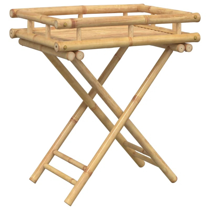 VidaXL Vidaxl Folding Tray Table 23.6"X15.7"X26.8" Bamboo