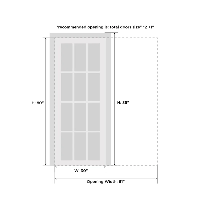 SARTODOORS Quadro Paneled Sliding Closet Door