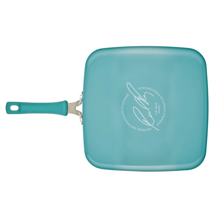 Rachael Ray Rachael Ray Cook + Create Aluminum Nonstick Square Stovetop Griddle Pan, 11-Inch