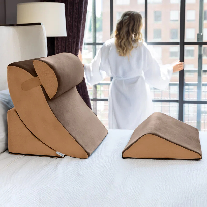 Avana Kind Bed 4-Piece Orthopedic Support Wedge Pillow Comfort System