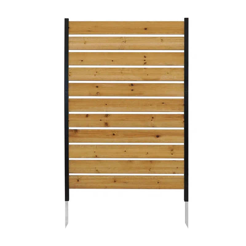 60.5in H x 38.625in W (1 Panel) No Dig Enclo Concord Cedar Wood Privacy Screen, Great to Hide Trash Cans, Decorative Patio Privacy Screen, Outdoor Privacy Fence Panel, Air Conditioner Fence, EC18022
