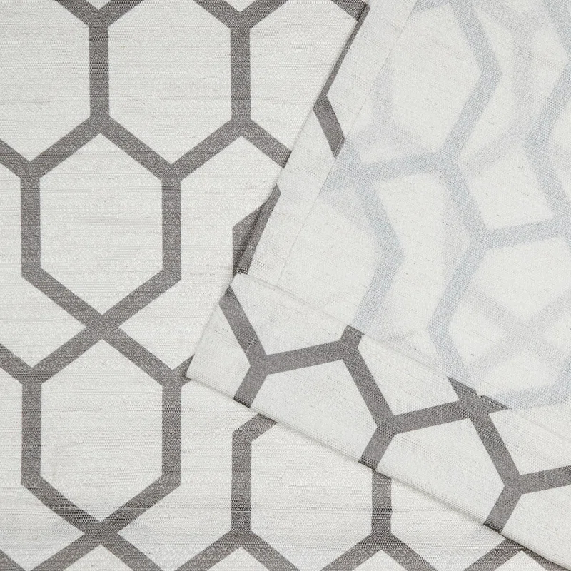 Nicole Miller Nicole Miller Hexa Geometric Print Hidden Tab/Rod Pocket Top Light Filtering Curtain Panel Pair (Set of 2)