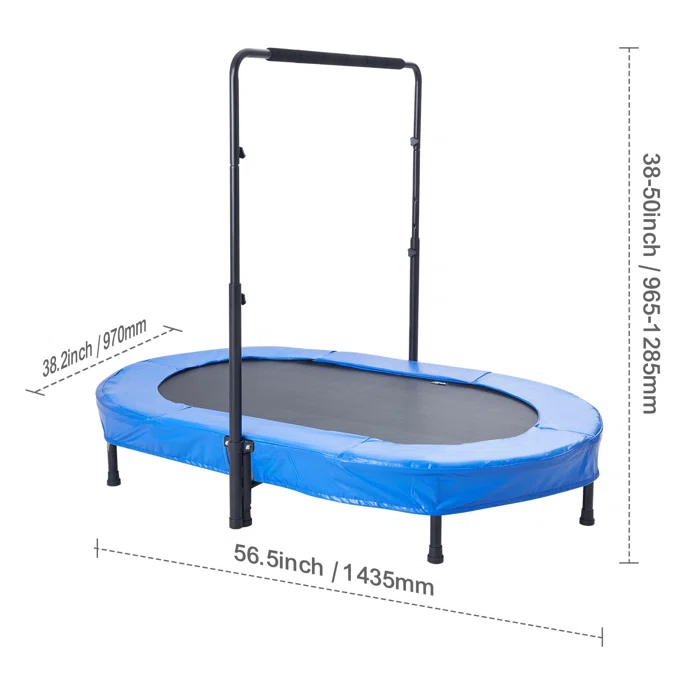 VEVOR 56" Trampoline for Kids Foldable Mini Toddler Trampoline Indoor Outdoor