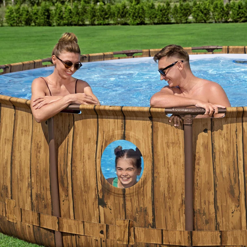Bestway Bestway: Steel Pro MAX - Splashview Round Swimming Pool Set - 14' x 42", Above Ground