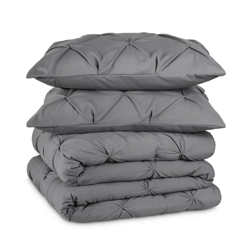 Bare Home Down Alternative Pintuck Comforter Set