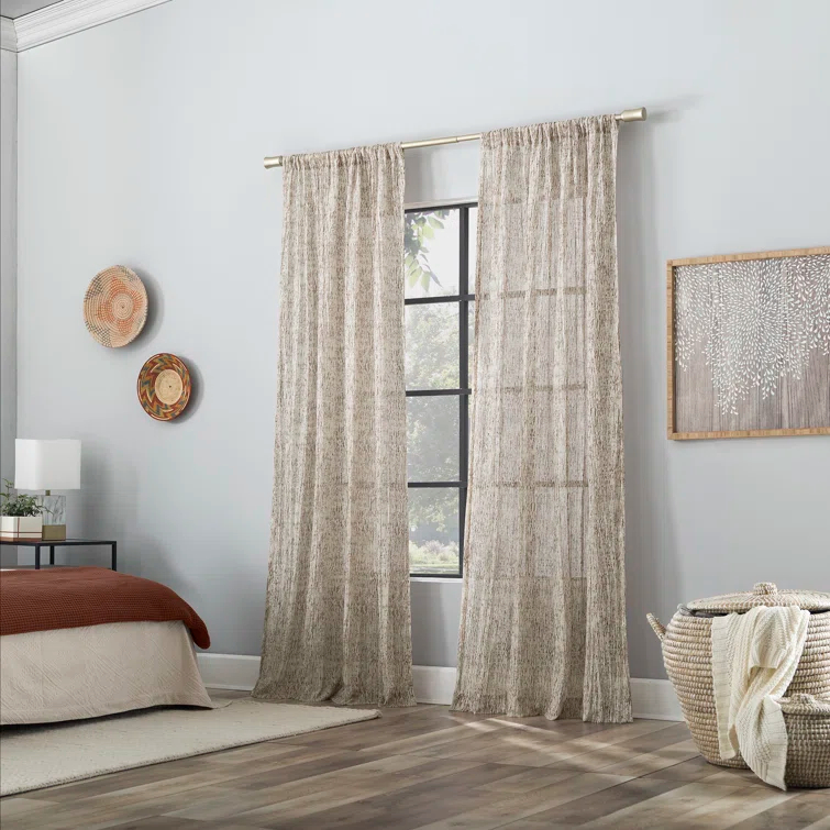 Scott Living Scott Living Tulin Watercolor Print Sheer Rod Pocket Curtain Panel