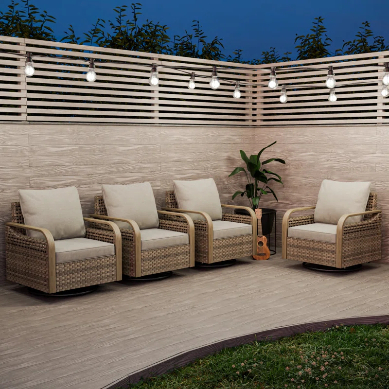 EAGLE PEAK Wicker Outdoor Rocker Chair