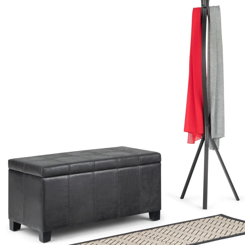 Simpli Home Dover Storage Ottoman Bench,Assembled