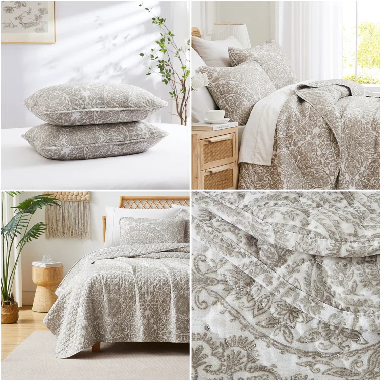 SouthShore Fine Linens Ashanti Oversized easy care lightweight Quilt Set by Southshore Fine Linens
