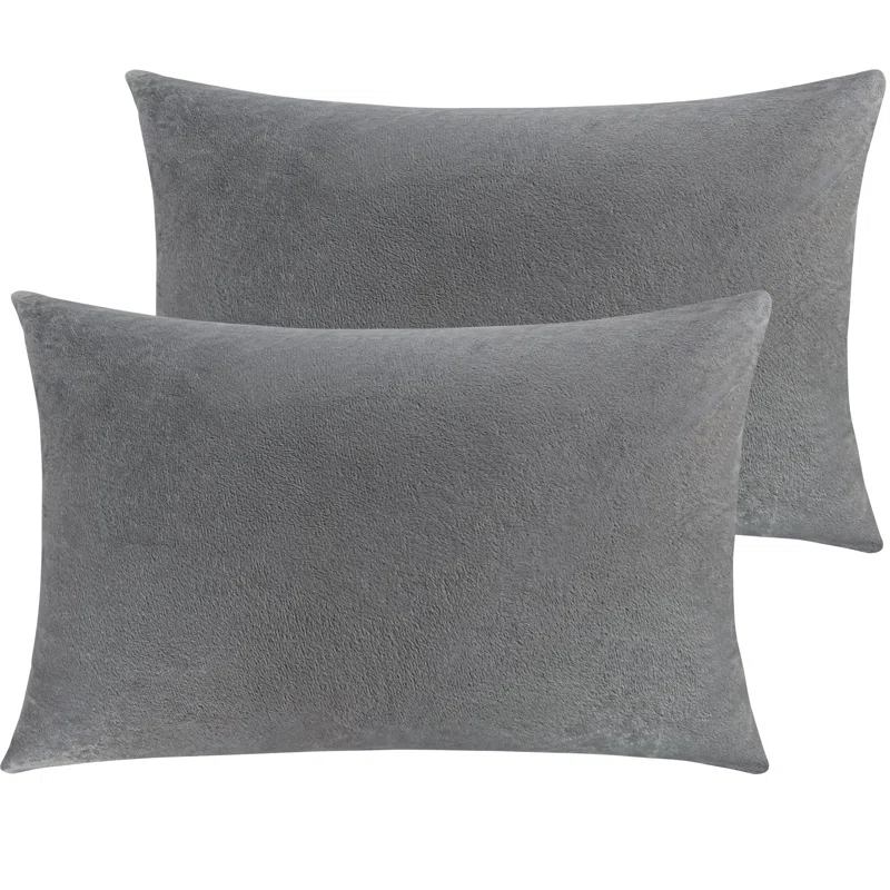 NTBAY Zippered Pillowcases, Luxury Velvet Flannel Pillow Cases, Super Soft - NTBAY (Set of 2)