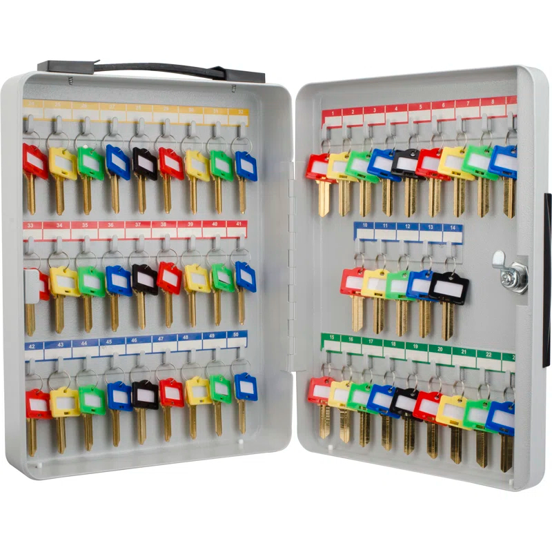 Barska 50 KEY LOCK BOX GREY W/CARRYING HANDLE