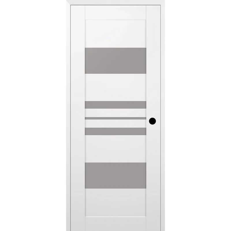 Belldinni Romi DIY-friendly Solid Manufactured Wood and Glass Prefinished Standard Single Prehung Door